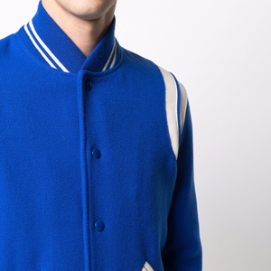 Custom High Quality Winter Wool Corduroy Varsity Bomber <b>Jacket</b> Men Stand Vintage Embroidery <b>Patchwork</b> Front Contrast Sleeve - Product Image 5