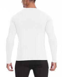 STELLAR Long Sleeve O-Neck Casual <b>Patchwork</b> T-<b>Shirt</b> Breathable Regular Fit Knitted Corduroy Fabric Spandex/Polyester 180g Men - Product Image 3