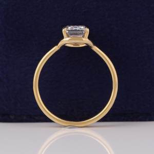 Bague en or jaune 14 carats avec diamant CVD taille émeraude 2 carats certifié IGI, couleur F, pureté VS1, collection de bijoux fins pour femmes OEM ODM - Product Image 5