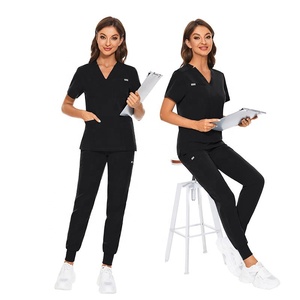 Tenues d'infirmières de haute qualité Star Works Corporation, ensembles de blouses médicales en satin extensible pour femmes, usage hospitalier, vente en gros - Product Image 2
