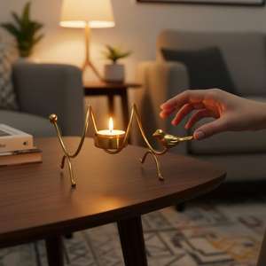 Luxury Golden <b>Bird</b> Metal Tea Light Candle Holder Handmade Decorative Iron Candle <b>Stand</b> Table Centerpiece for Home Wedding Decor - Product Image 5