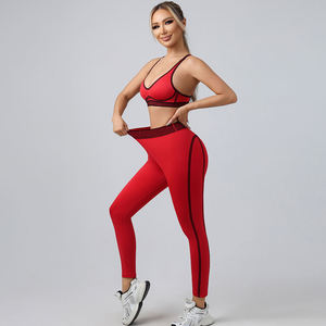 Sports Wear Long Sleeve Yoga Crop Top <b>Seamless</b> <b>Leggings</b> Women Fitness Active Wear Set - Product Image 3