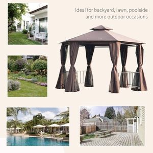 Gazebo e Pergola Durevole 4x4m per Patio e Intrattenimento all'Aperto - Product Image 2
