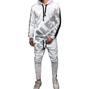 Ropa deportiva de secado rápido de talla grande en contraste, ropa de entrenamiento y jogging ajustada, chándales, conjuntos de chándal, conjunto de 2 Uds de lana de algodón - Product Image 3