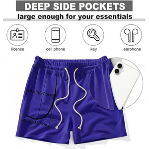 Pantalones Cortos de Lona con Doble Capa para Hombre, Estilo Baggy, para Skateboard, Estética Grunge Y2K, Casual, de Algodón - Product Image 4