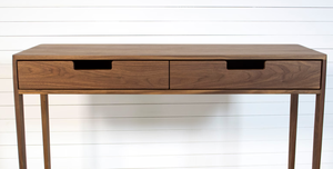 โต๊ะคอนโซลไม้มะม่วงสีดำเข้มข้นสำหรับห้องนั่งเล่น  วัสดุไม้เนื้อแข็ง  สำหรับทางเข้าวิลล่าระดับพรีเมียม  โถงทางเดิน  และห้องรับแขก - Product Image 2