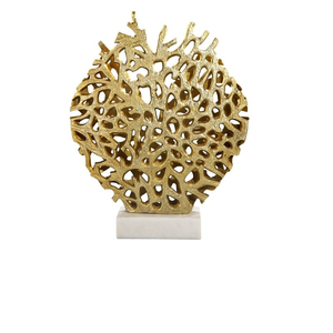 Vase rond en argent avec motif corail découpé, centre de table pour mariage, vase à fleurs - Product Image 1