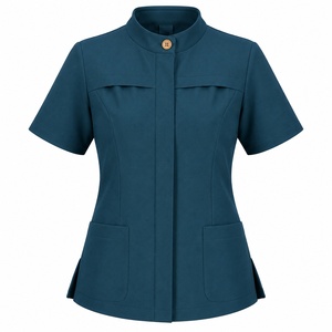 Women's Stretch Eco-Friendly Twill Fabric <b>Scrub</b> <b>Sets</b> for Healthcare Workers Hospital Use Customized Color Logo OEM/ODM - Product Image 1