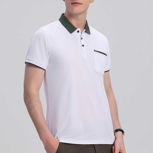 Polo blanc moderne pour homme, léger, respirant, en coton, décontracté, avec logo personnalisé, commandes en gros OEM - Product Image 4