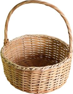 Factory Price <b>Small</b> Wooden Chip Picnic <b>Basket</b> Wedding Candy Empty Gift <b>Basket</b> with Handle Top Trending Design - Product Image 1