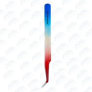 Pinzas para Pestañas con Logotipo Personalizado, Pinzas para Extensión de Pestañas de Volumen de 90 Grados con Punta de Fibra, Herramienta de Belleza Profesional de Precisión - Product Image 2