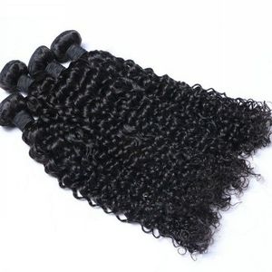 Extensions de cheveux humains bouclés crépus Remy, style noir doux, 3 paquets - Product Image 1