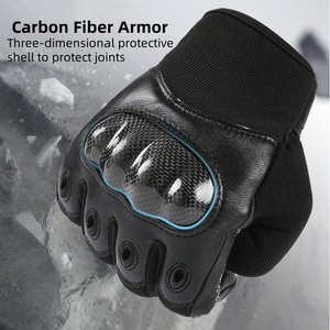 Guantes de Ciclismo de Medio Dedo de Cuero Ligero para Invierno para Hombre, Guantes Transpirables Antideslizantes para Ciclismo de Larga Distancia - Product Image 6
