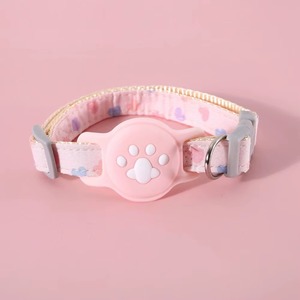 Nylon Pet Locator <b>Collar</b> Glow in The Dark Adjustable <b>Dog</b> Cat <b>Collar</b> Anti-Lost Accessories Tracker Protection <b>Pink</b> and White Pear - Product Image 4