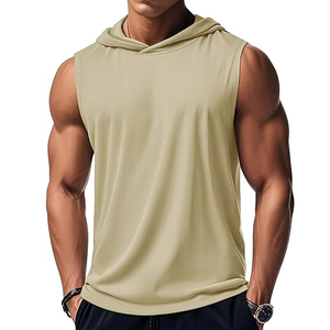 New Fashion Style Winter Wear Hoodies Lightweight Cheap Price Breathable Men Sleeveless Hoodies Tank Tops - Product Image 1