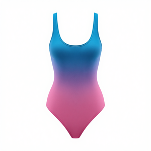 Maillot de bain une pièce dégradé ombré pour femme, maillot de bain de plage haut de gamme, OEM ODM - Product Image 4