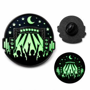 Glow Enamel <b>Pin</b> Supplier Custom Logo Metal <b>Badge</b>, Glowing Metal Brooch for Anime Fan Club - Product Image 3