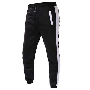 Ensemble survêtement homme personnalisé avec logo, sweat à capuche zippé noir et blanc, pantalon de jogging en molleton, deux pièces, streetwear, sportswear - Product Image 5