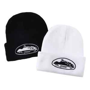 Bonnets en tricot unisexe, couleur unie, mode hiver, chauds, respirants, 100% acrylique - Product Image 1