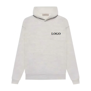 Sweat-shirt à capuche pour homme, couleur unie, coton, molleton français, coupe classique, décontracté, pour l'automne, imprimé logo sur le devant - Product Image 5