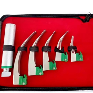 MAC & Miller Laryngoscope Set Fiber <b>Optic</b> Intubation Kit 10PCS Medical Laryngoscope with 2 Blades CE Approved - Product Image 1