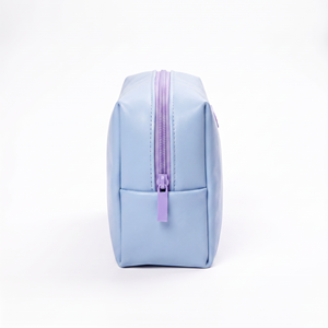 Bolsa de Cosméticos de Cuero PU de Fábrica BSCI con Cierre de Cremallera, Organizador de Maquillaje de Uso Diario, Logotipo Personalizado Rosa - Product Image 2