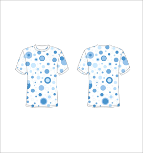 Camiseta de Manga Corta para Hombre con Diseño de Puntos Azules, Corte Regular, Cuello Redondo, Informal, Transpirable, de Poliéster Tejido, con Estampado Gráfico - Product Image 1