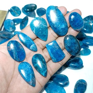 Lote de Cabujones de Apatita Azul Natural, Piedras Preciosas Sueltas Pulimentadas para Joyería, Piedras para Envolver con Alambre, Colgantes, Anillos, Collares y Pulseras - Product Image 1