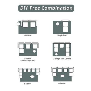 โซฟาขนาดใหญ่แบบแยกส่วน 2 ที่นั่ง รุ่นโมเดิร์น สำหรับสัตว์เลี้ยง  วัสดุเมมโมรี่โฟม  โซฟาแบบโมดูลาร์  สำหรับห้องนั่งเล่น  ยี่ห้อ C-Brand - Product Image 5