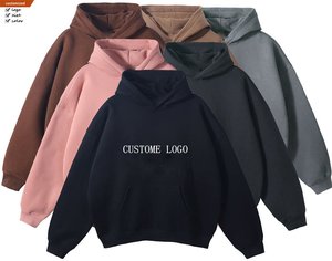 Sweat-shirt à capuche oversize pour homme, couleur unie, en coton French Terry, décontracté, avec poche, manches longues, pour l'automne 2027 - Product Image 2