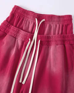 Men Ombre Pink Double-Waistband Shorts Unique <b>Layered</b> Waist Design Lightweight Fabric Everyday Comfort Wear - Product Image 5