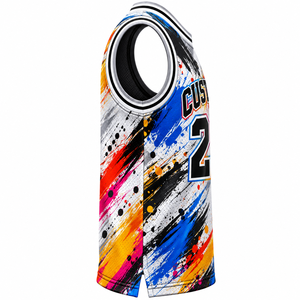 AIFRAN SPORTS Débardeur de basketball sans manches pour homme, personnalisé, imprimé par sublimation, motif géométrique, séchage rapide, 100 % polyester - Product Image 3