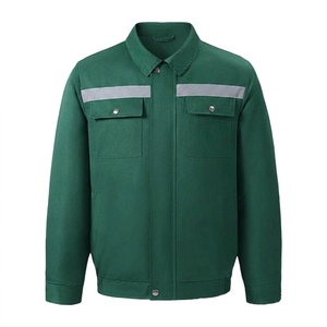 Camisa de Trabajo Gris Claro para Hombre con Dos Bolsillos en el Pecho, Cuello Clásico, Corte Regular, para Otoño - Product Image 4