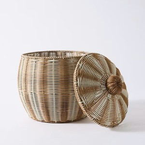 New Design Rattan Coquette <b>Basket</b> <b>Large</b> Handmade Woven Toy Organizer Kids Room Nursery Decoration - Product Image 3