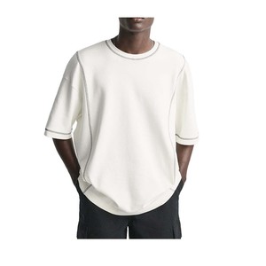 T-shirt unisexe surdimensionné en coton 100% 250g, épaules tombantes, impression sérigraphique, logo personnalisé, pour hommes - Product Image 1