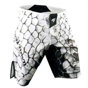 Pantalones Cortos de Lucha MMA Personalizados al por Mayor, de Lona con Cordones a Media Pierna, Estampado Sublimado, Tallas Grandes, Tejido de Punto Antiencogimiento - Product Image 3
