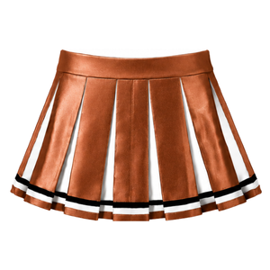 Ensemble d'uniforme de cheerleading en cuivre, haut sans manches à col en V, jupe plissée, tenue de danse pour équipe sportive, vêtements de sport pour compétition - Product Image 5