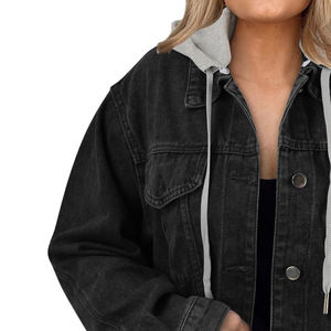 Custom Made Unisex Long Sleeve Denim Jacket Coated <b>Stand</b> Collar Breathable Winter Low MOQ OEM Services Custom Sizes Available - Product Image 3