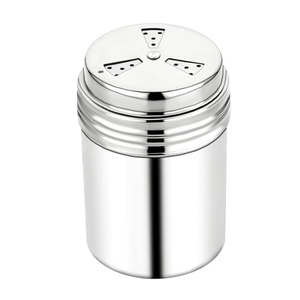 Juego de Salero y Pimentero de Lujo en Acero Inoxidable, Dispensador de Especias Metálico Bicolor con Diseño de Reloj de Arena - Product Image 4