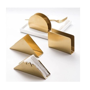 Porta Servilletas de Metal Dorado, Color Marfil y Negro, Moderno y Decorativo, en Oferta - Product Image 3