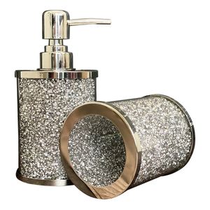 Ambrose 3 pezzi Set bagno Dispenser sapone porta spazzolino con vassoio - Product Image 1