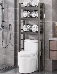 OEM/ODM Vietnam Three Layer Toilet <b>Storage</b> Rack Metal Bathroom Organizer Shelf Floor Standing Over Toilet <b>Storage</b> <b>Unit</b> - Product Image 3