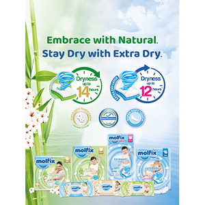 Molfix Extra Dry Jumbo Pack Pantalones de pañales para bebés Pantalones suaves y transpirables para bebés Talla S 66PCs - Product Image 2