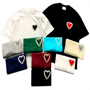 Men's 100% Cotton Regular Fit Regular Sleeve Embroidered Casual O-Neck Solid Color <b>T</b>-<b>Shirt</b> Breathable - Product Image 5