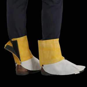 ปลอกหุ้มรองเท้าหนังวัวแท้แบบปรับแต่งได้ ทนทาน ป้องกันเปลวไฟ สำหรับงานเชื่อม ใช้ในอุตสาหกรรม ปกป้องเท้าเพื่อความปลอดภัยในชีวิตประจำวัน - Product Image 5