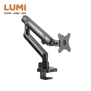 Đế Máy Tính Sử Dụng Văn Phòng Đế Nhôm Đơn Có Thể Điều Chỉnh Giá Đỡ Màn Hình Lò Xo Cơ Học Mỏng Có Cổng USB - Product Image 1