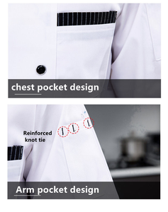 Uniformes de Chef de Alta Calidad con Diseño Moderno en Poliéster y Algodón para Restaurante Japonés, Sushi, Pizza - Product Image 6