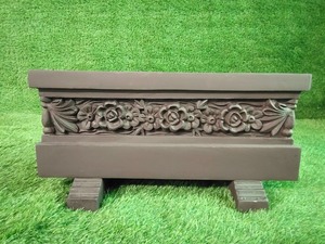 Jardinera Rectangular de FRP con Diseño Floral Tallado a Mano, Estilo Clásico, Maceta para Plantas de Jardín Exterior - Product Image 5
