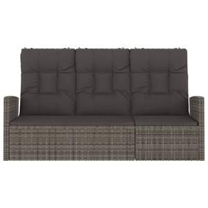 Reclinable 68,1 \ "Gris Poly Rattan Patio Banco con Cojines - Product Image 3