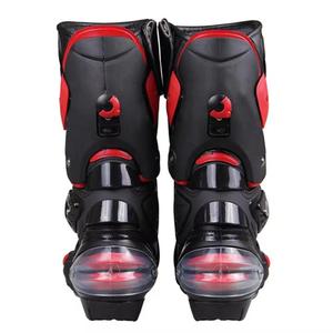 Motorcycle Riding <b>Boots</b> Armored Leather Biker <b>Boots</b> Side Zipper Anti Slip Sole Touring Motorbike <b>Boots</b> For Men Women - Product Image 2